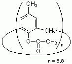 4-甲基-1-乙酰氧基杯[6]芳烃[[6]和[8]的混合物](含5-10%的丙酮)