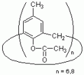 4-甲基-1-乙酰氧基杯[6]芳烃[[6]和[8]的混合物](含5-10%的丙酮)