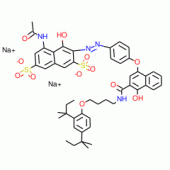 ACETAMIDO((DI-T-C5H11C6H5OC4H8NHCO)(OH)- C10H5O)C6H4AZO)OH-C10H3DISO3NA