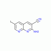 2-Amino-6-iodo-[1,8]naphthyridine-3-carbonitrile