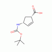 (1R,4S)-N-BOC-1-Aminocyclopent-2-ene-4-carboxylic acid, 98% ee, 95%