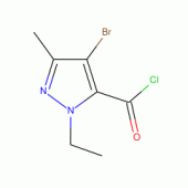 4-Bromo-1-ethyl-3-methyl-1H-pyrazole-5-carbonyl chloride, Tech.