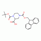 1-(tert-Butoxycarbonyl)-4-[(9H-fluoren-9-ylmethoxy)carbonyl]-2-piperazinecarboxylic acid, 97%