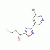 3-(5-Bromo-pyridin-3-yl)-[1,2,4]oxadiazole-5-carboxylic acid ethyl ester, 97%