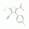 3-(4-Chlorophenyl)-4-cyano-5-(methylthio)thiophene-2-carboxylic acid, 97%