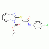 Ethyl 2-[(4-chlorophenylcarbamoyl)methylthio]-1H-benzo[d]imidazole-1-carboxylate