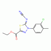 Ethyl 4-(3-chloro-4-methylphenyl)-5-cyanamide-4,5-dihydro-1,3,4-thiadiazole-2-carboxylate