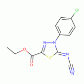 Ethyl 4-(4-chlorophenyl)-5-cyanamide-4,5-dihydro-1,3,4-thiadiazole-2-carboxylate