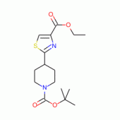 4-[4-(Ethoxycarbonyl)-1,3-thiazol-2-yl]piperidine, N-BOC protected 95%