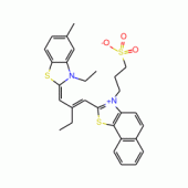 ETHYLMETHYLBENZOTHIAZOLYLIDENEMETHYLBUTE N-YLSULFOPROPYLNAPHTHOTHIAZOLIUM OH