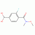 3-Fluoro-4-(N-methoxy-N-methylcarbamoyl)benzeneboronic acid 98%