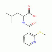 4-Methyl-2-({[2-(methylthio)-3-pyridyl]carbonyl}amino)pentanoic acid, 97%