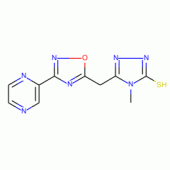 4-Methyl-5-[(3-pyrazin-2-yl-1,2,4-oxadiazol-5-yl)methyl]-4H-1,2,4-triazole-3-thiol, 97%