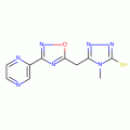 4-Methyl-5-[(3-pyrazin-2-yl-1,2,4-oxadiazol-5-yl)methyl]-4H-1,2,4-triazole-3-thiol, 97%