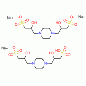 Piperazine-N,N'-bis(2-hydroxypropanesulphonic acid)sesquisodium salt >95%