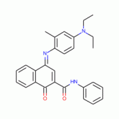 2-Phenylcarbamoyl-1,4-naphthoquinone-4-(4-diethylamino-2-methylphenyl)imine